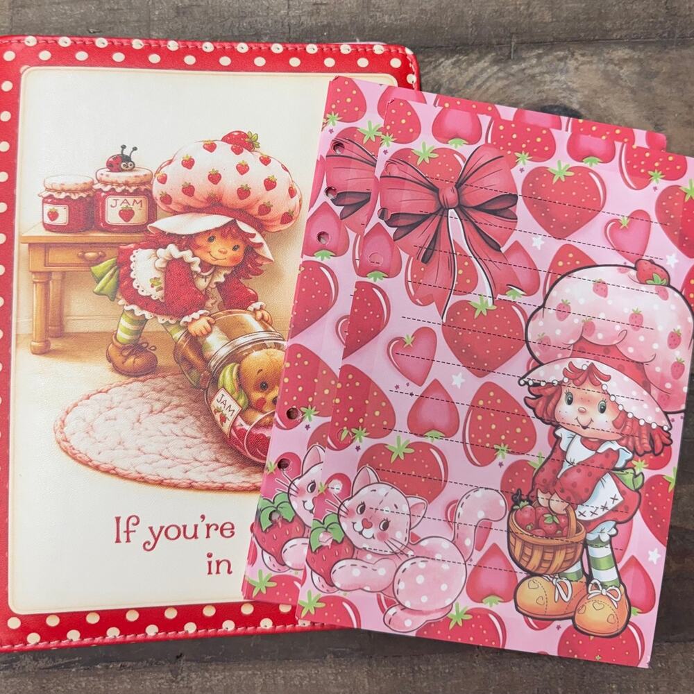 Strawberry Shortcake A5 Binder w/ matching stationery paper